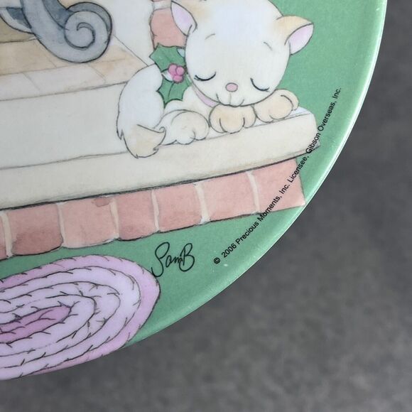 Precious Moments 8" Melamine Plate Sam B Childrens Plate Boy Girl Christmas 2006 - Picture 6 of 8